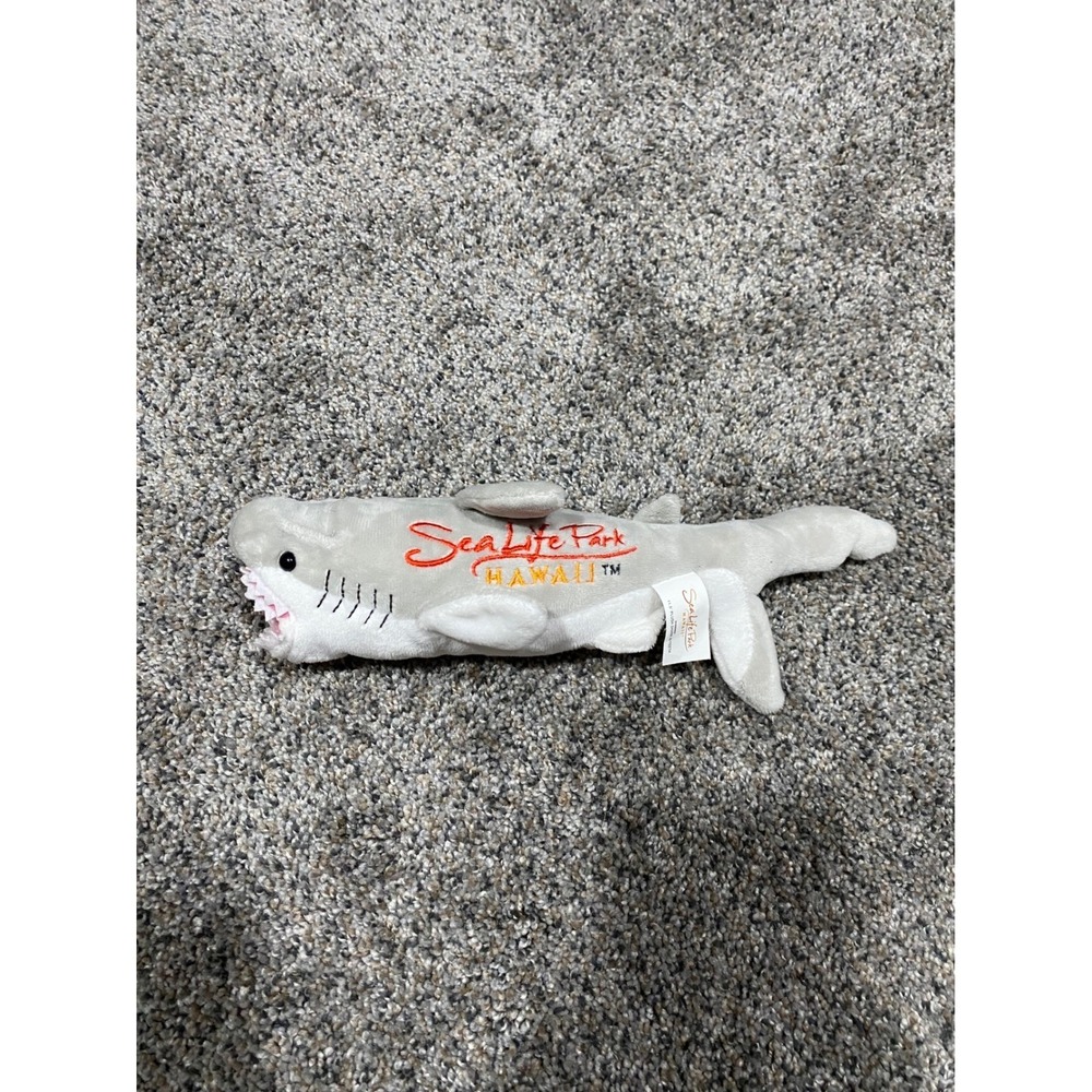 Sea Life Park Hawaii Shark Plush Grey White Stuffed Animal Souvenir Shark Toy